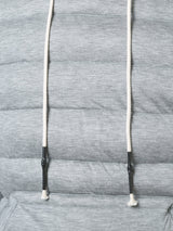 KNIT QUILTED PULL OVER GREY HOODIE - Mostly Heard Rarely Seen