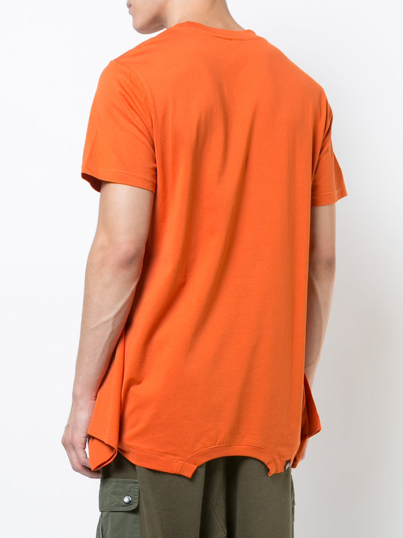ORANGE 4 SLEEVES UPSIDE DOWN LOGO T-SHIRT - Mostly Heard Rarely Seen