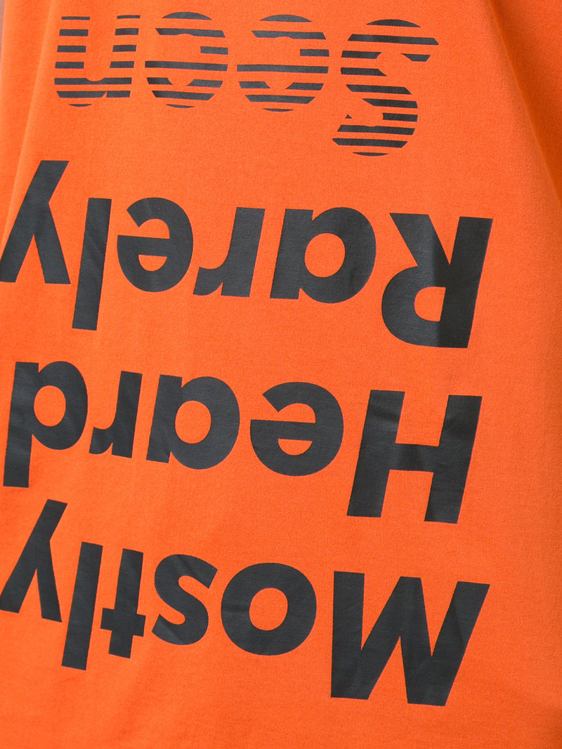 ORANGE 4 SLEEVES UPSIDE DOWN LOGO T-SHIRT - Mostly Heard Rarely Seen