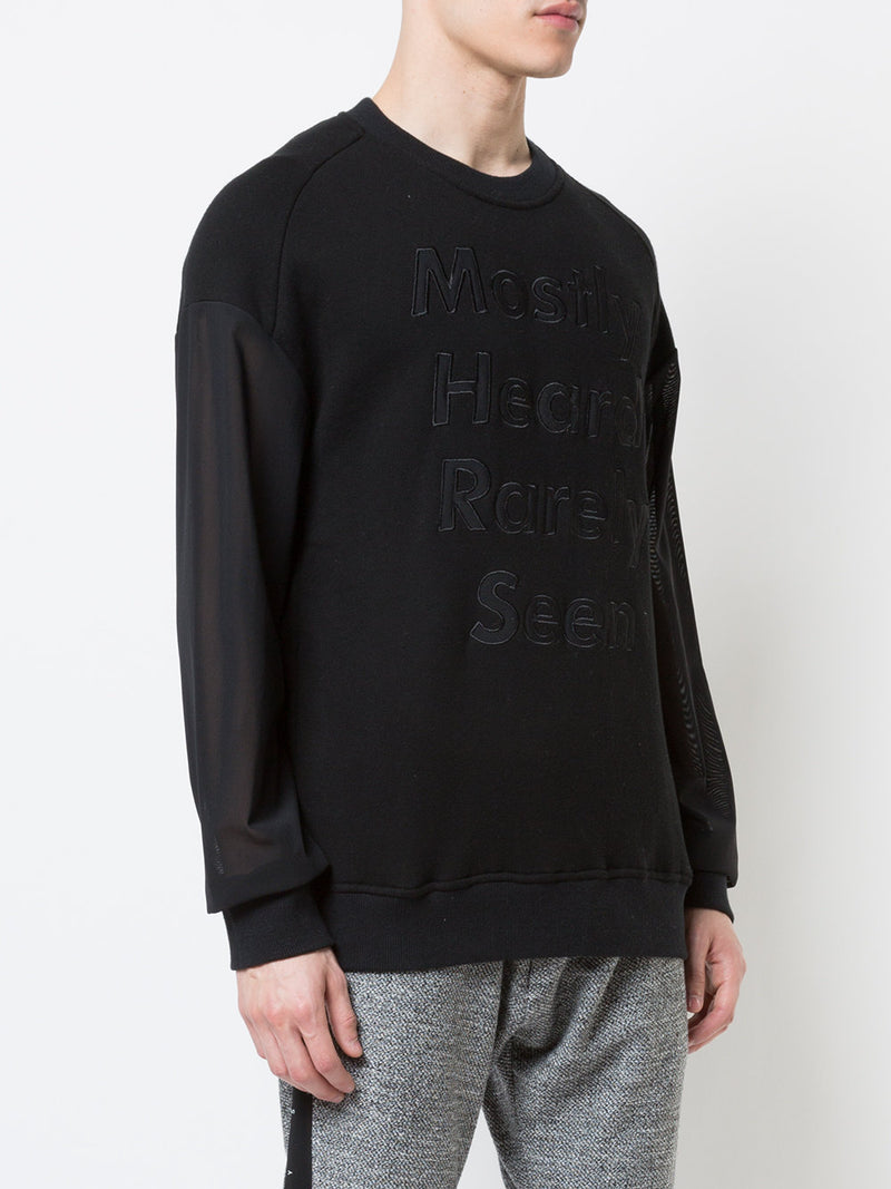 A STRANGE DAY CREWNECK (BLACK) - Mostly Heard Rarely Seen