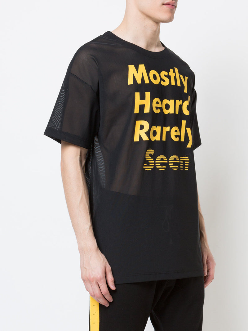 BUT NOT TONIGHT EXTENDED SHIRT (BLACK) - Mostly Heard Rarely Seen