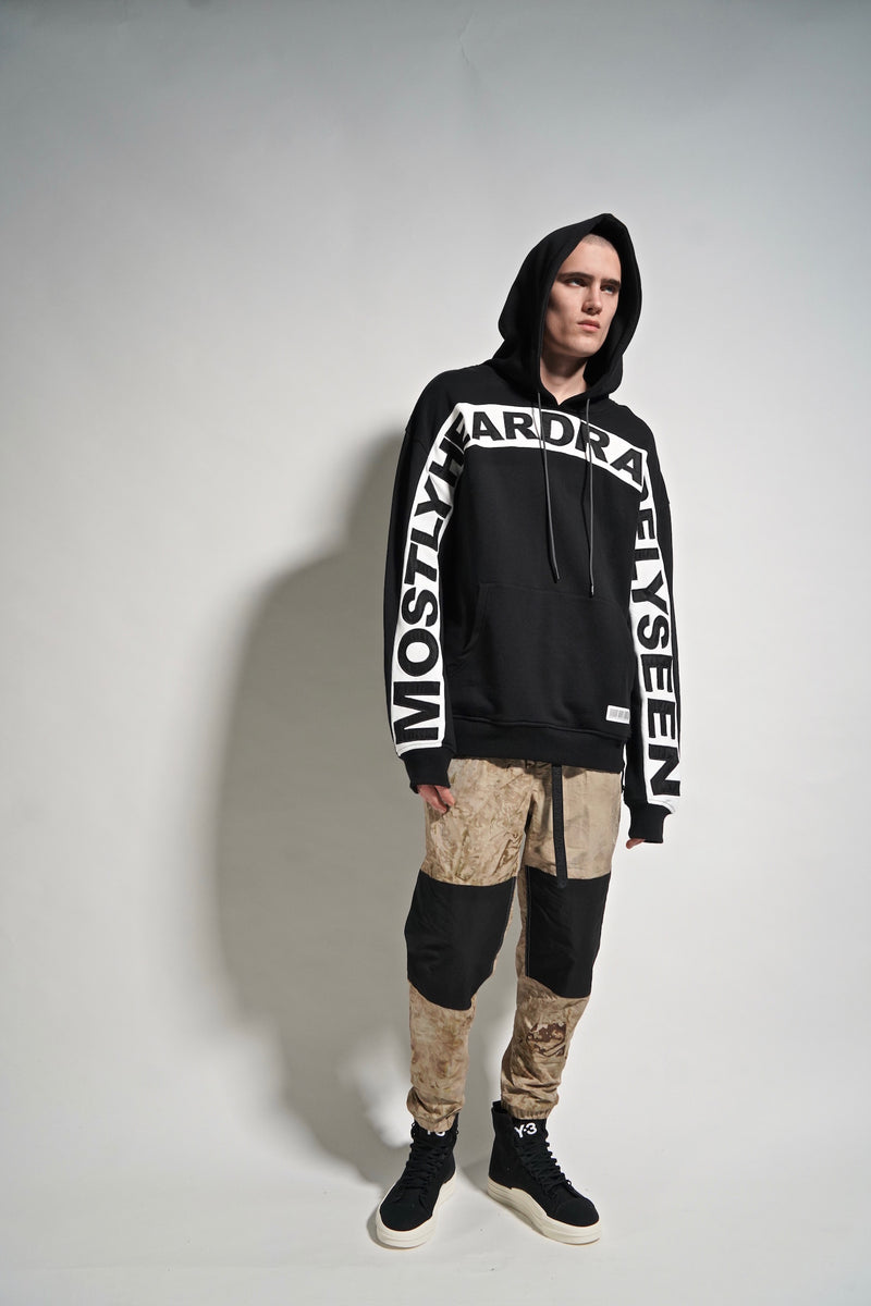 BLOCKED JOGGERS KHAKI/BLACK - Mostly Heard Rarely Seen