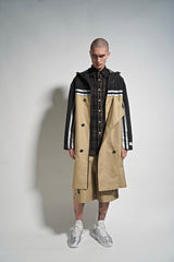 MIXED UP RAIN JACKET KHAKI/BLACK - Mostly Heard Rarely Seen