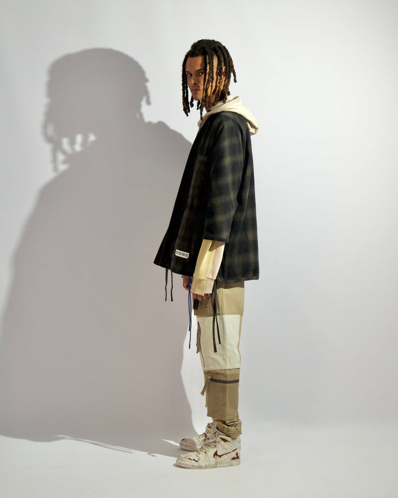 "MIXED PLAID KIMONO" SHACKET - Mostly Heard Rarely Seen