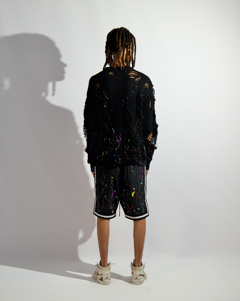 "DISTRESSED SPLATTER PAINT" SWEATER - Mostly Heard Rarely Seen