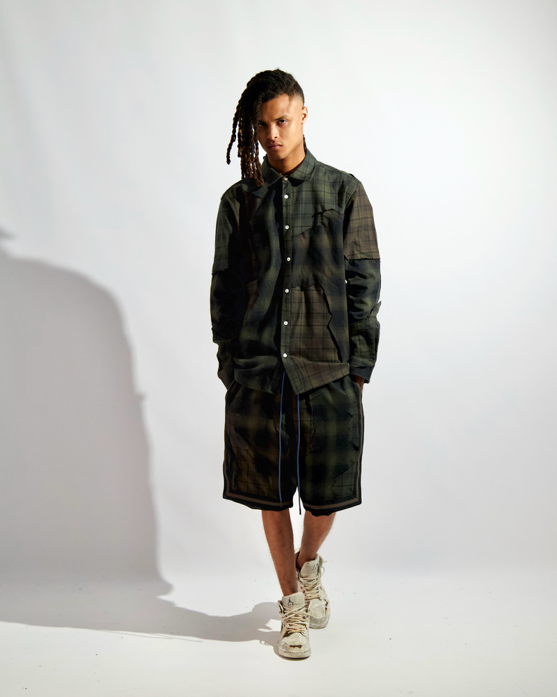 "CUT ME UP PLAID" BASKETBALL SHORT - Mostly Heard Rarely Seen
