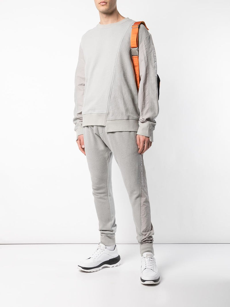 ASYMMETRICAL SEAM CREWNECK GREY - Mostly Heard Rarely Seen