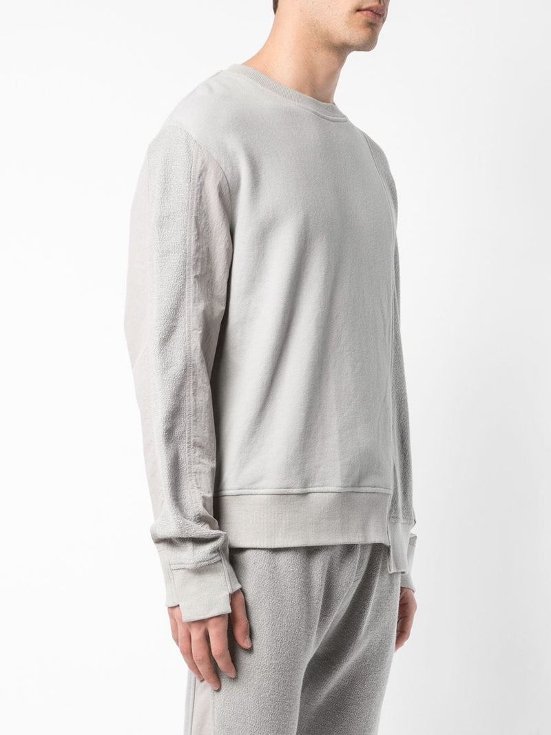 ASYMMETRICAL SEAM CREWNECK GREY - Mostly Heard Rarely Seen