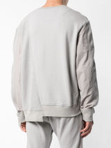 ASYMMETRICAL SEAM CREWNECK GREY - Mostly Heard Rarely Seen