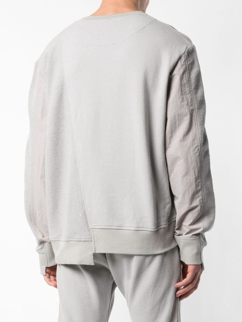ASYMMETRICAL SEAM CREWNECK GREY - Mostly Heard Rarely Seen