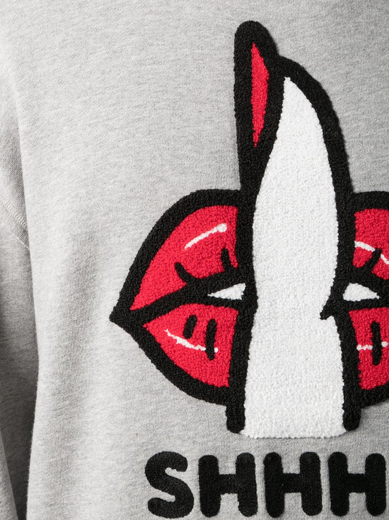SHHH CREWNECK HEATHER GREY - Mostly Heard Rarely Seen