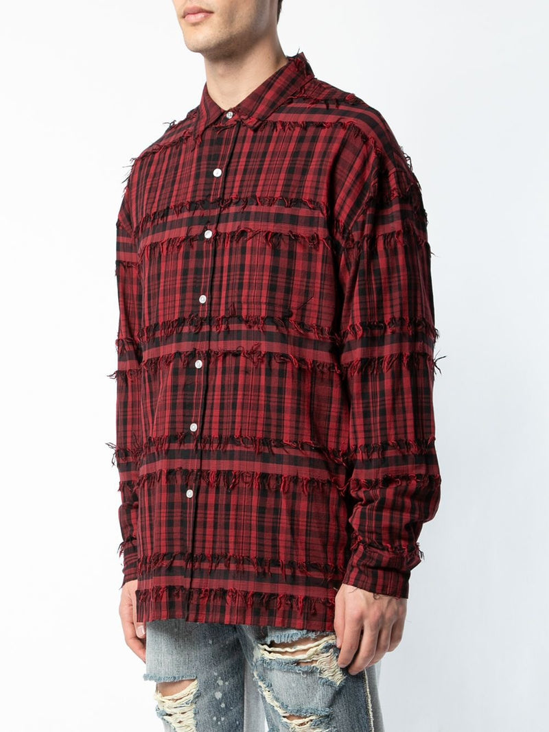 SLATER BUTTON UP RED BLACK PLAID - Mostly Heard Rarely Seen