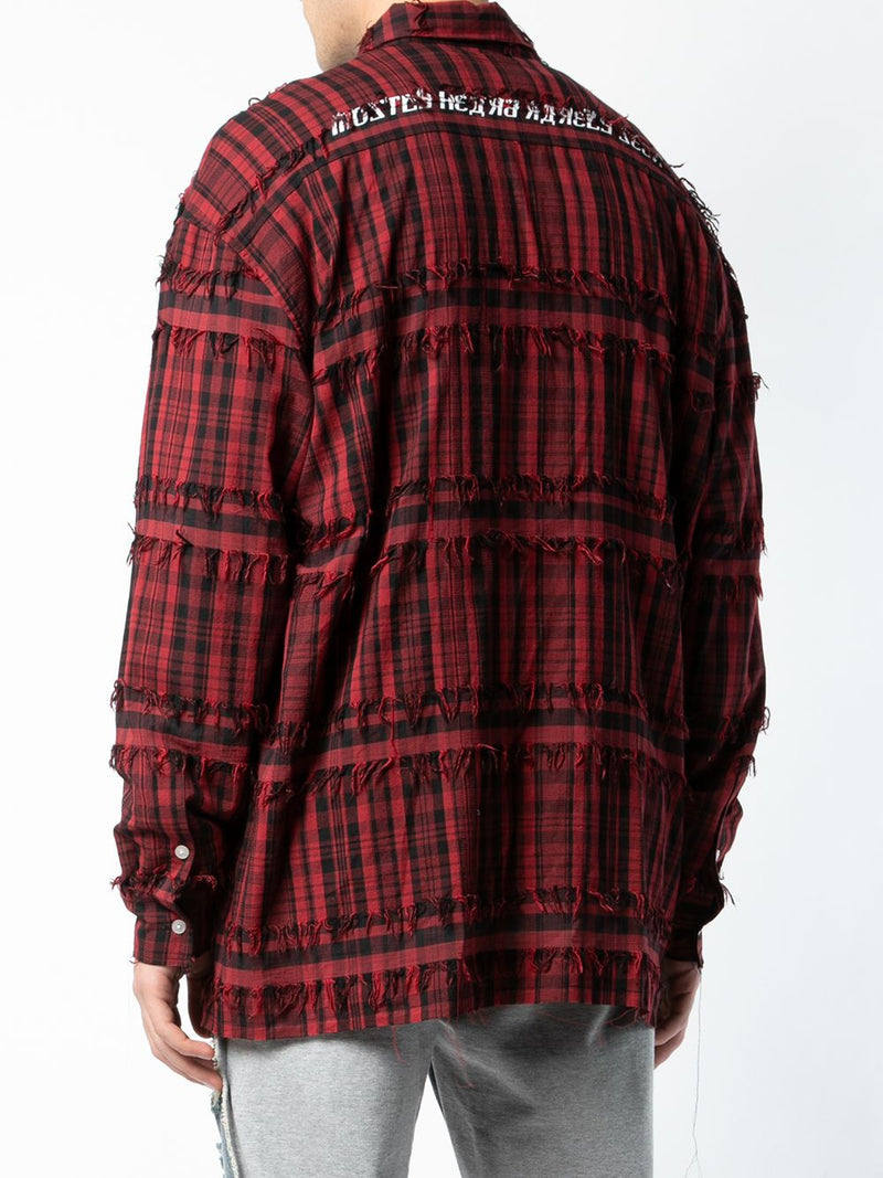 SLATER BUTTON UP RED BLACK PLAID - Mostly Heard Rarely Seen
