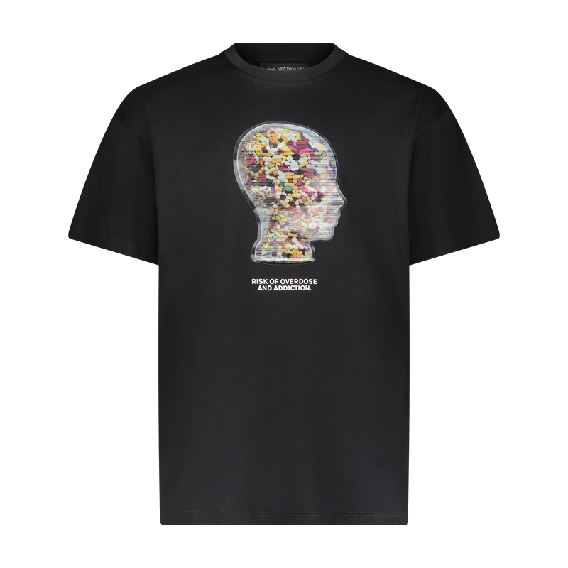 "RISK OF OVERDOSE AND ADDICTION" T-SHIRT - Mostly Heard Rarely Seen
