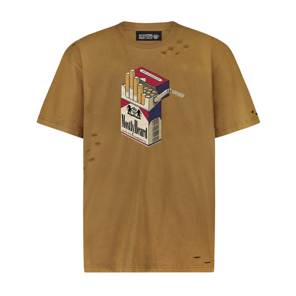cigarette pack in t-shirt sleeve cigarette pack in t-shirt sleeve