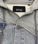 "KNIT HOODED DENIM" JACKET - Mostly Heard Rarely Seen