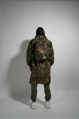 CAMO BACKPACK LONG COAT