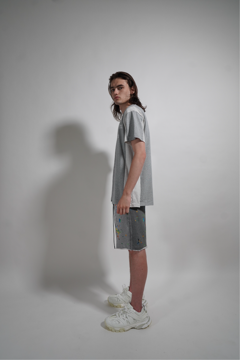 SPLICED TEXT TEE