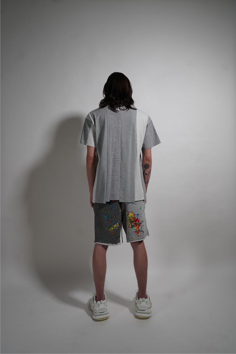 SPLICED TEXT TEE