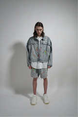 SPLICED DENIM JACKET