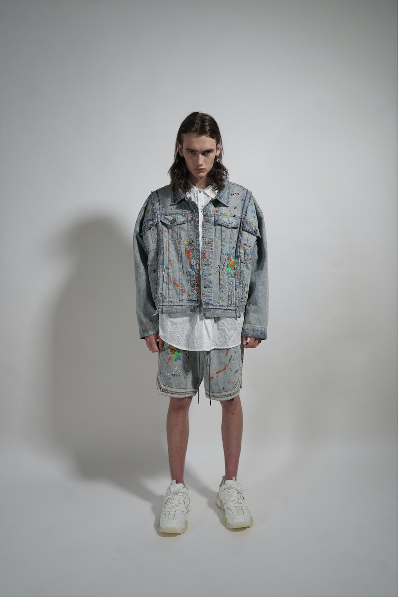 SPLICED DENIM JACKET