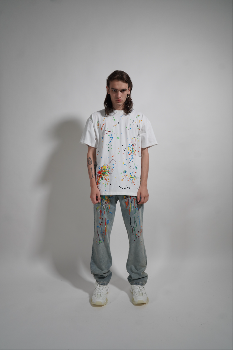 PAINT EMBROIDERED TEE