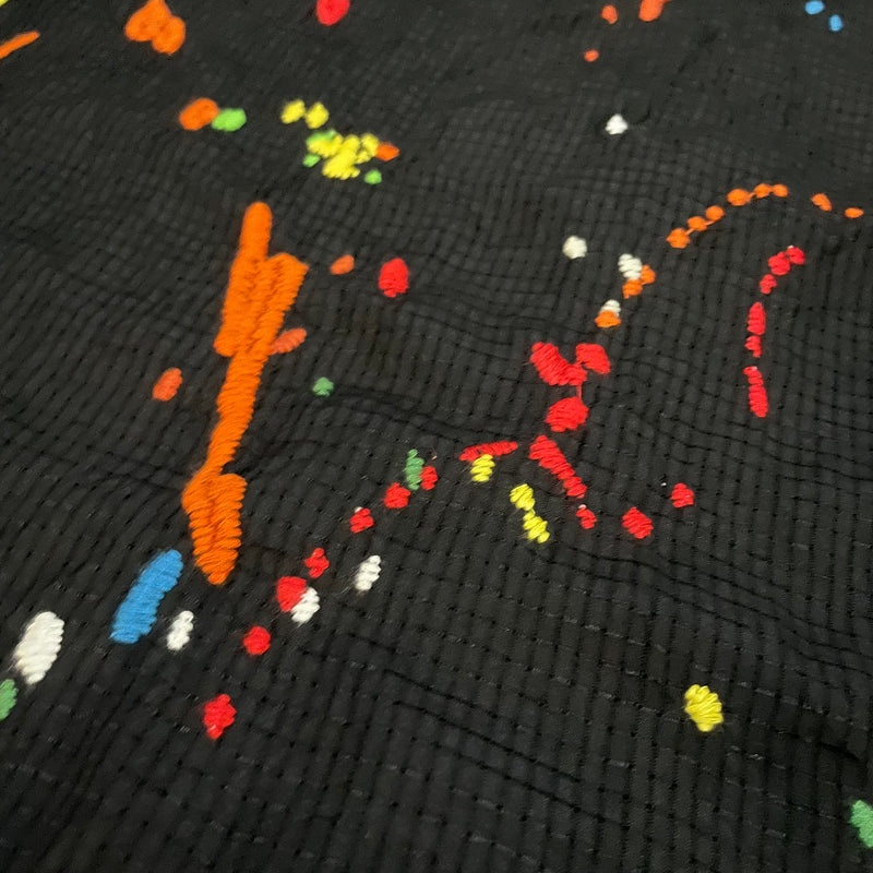 BLACK CRINKLE WOVEN