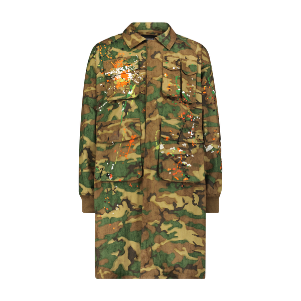 CAMO BACKPACK LONG COAT