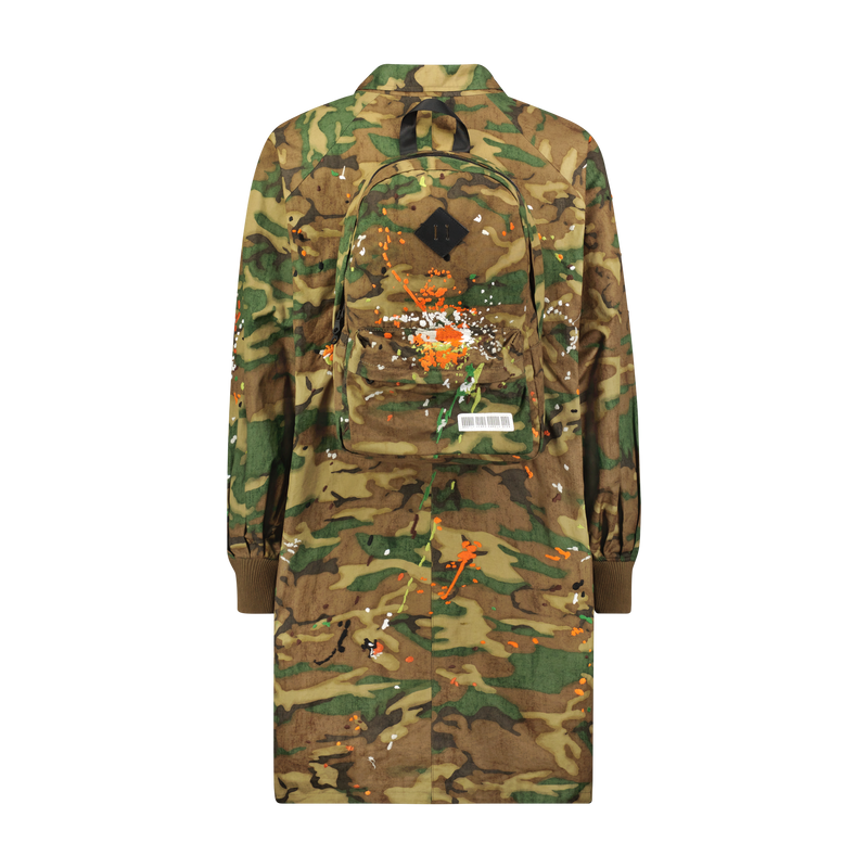 CAMO BACKPACK LONG COAT