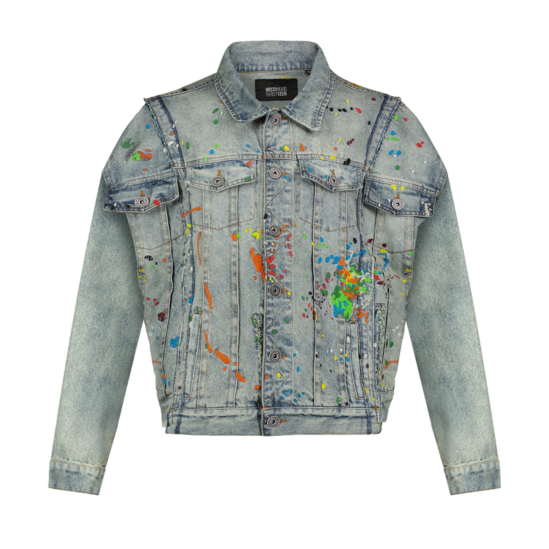 SPLICED DENIM JACKET