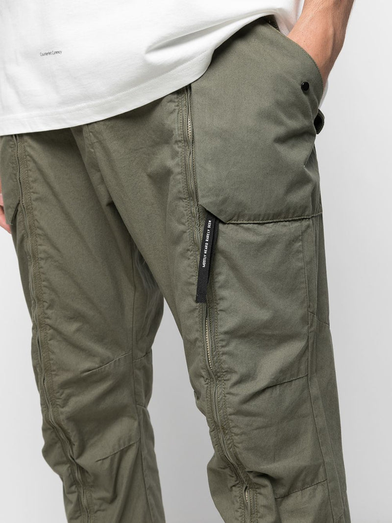 ZIP UP MILITARY CARGO PANT ARMY GREEN - Mostly Heard Rarely Seen