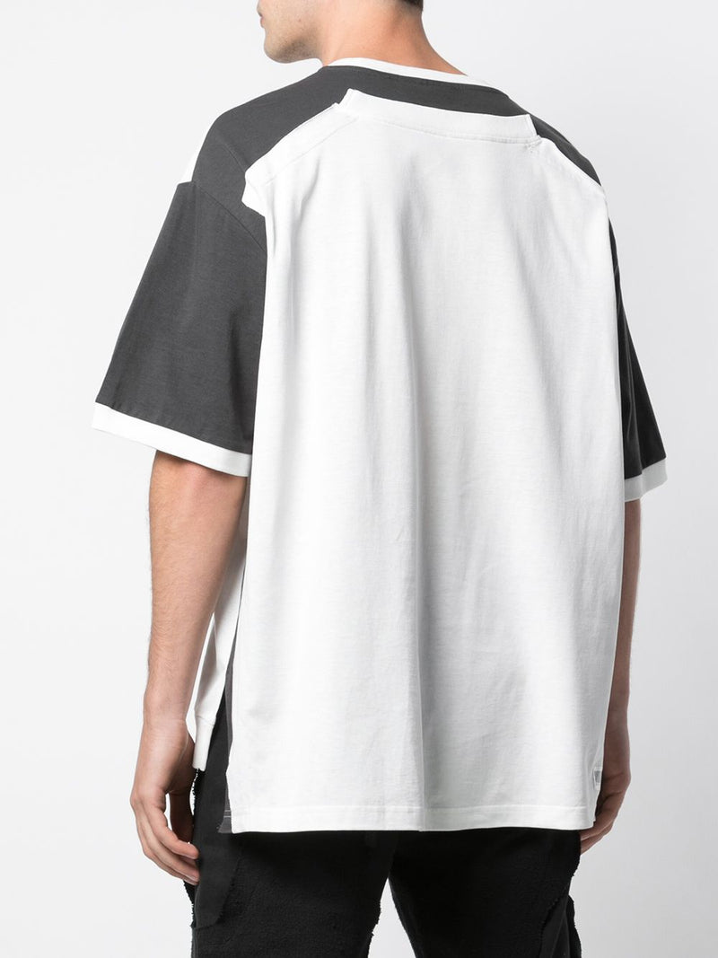 RED NOTICE TEE ON TEE OFF WHITE/DK GREY - Mostly Heard Rarely Seen