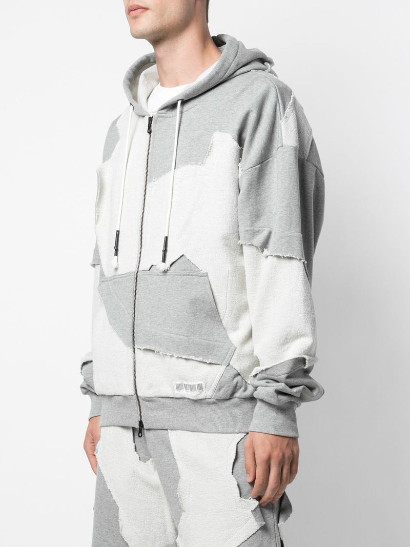 CUT ME UP ZIP-UP HOODIE HEATHER GREY - Mostly Heard Rarely Seen
