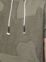 CUT ME UP SHORT SLEEVE HOODIE ARMY GREEN - Mostly Heard Rarely Seen