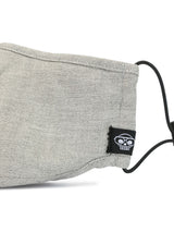 GREY HERRINGBONE MHRS MASK - Mostly Heard Rarely Seen