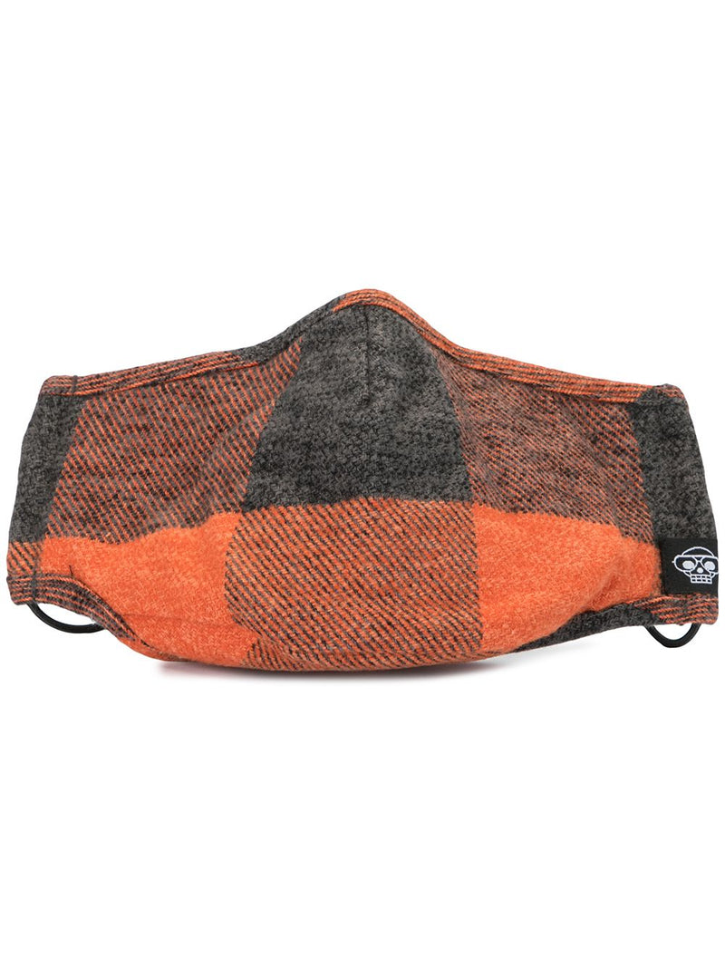 ORANGE CHECKER MHRS MASK - Mostly Heard Rarely Seen