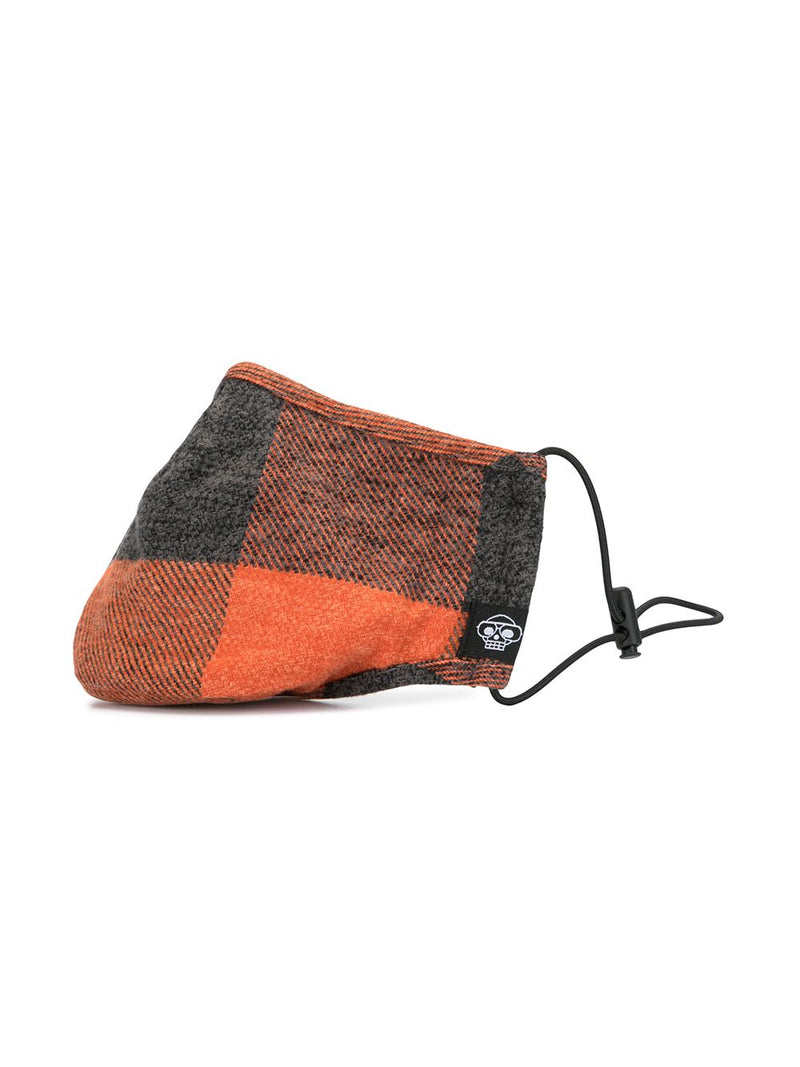 ORANGE CHECKER MHRS MASK - Mostly Heard Rarely Seen