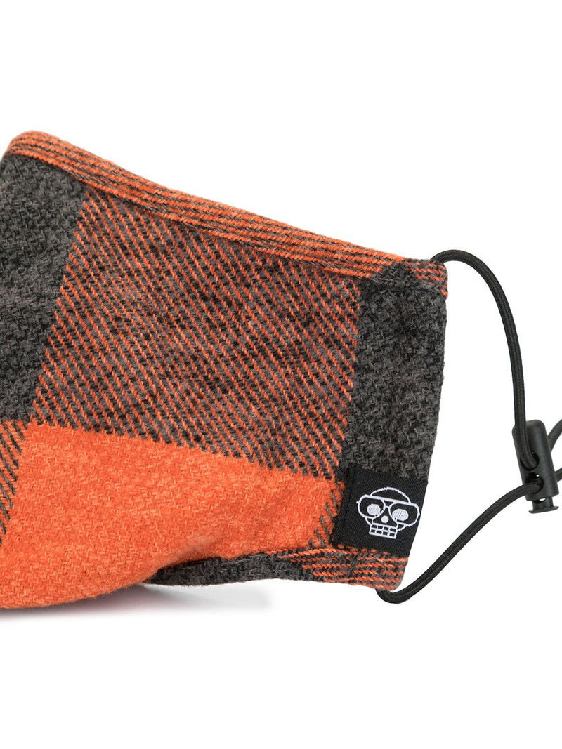 ORANGE CHECKER MHRS MASK - Mostly Heard Rarely Seen