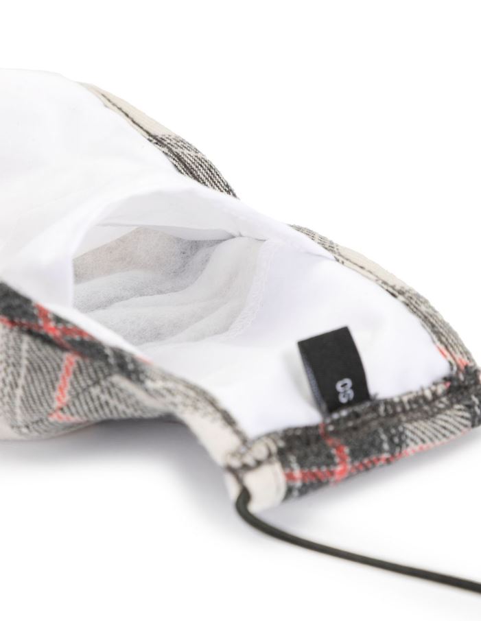 CREAM PLAID MHRS MASK - Mostly Heard Rarely Seen