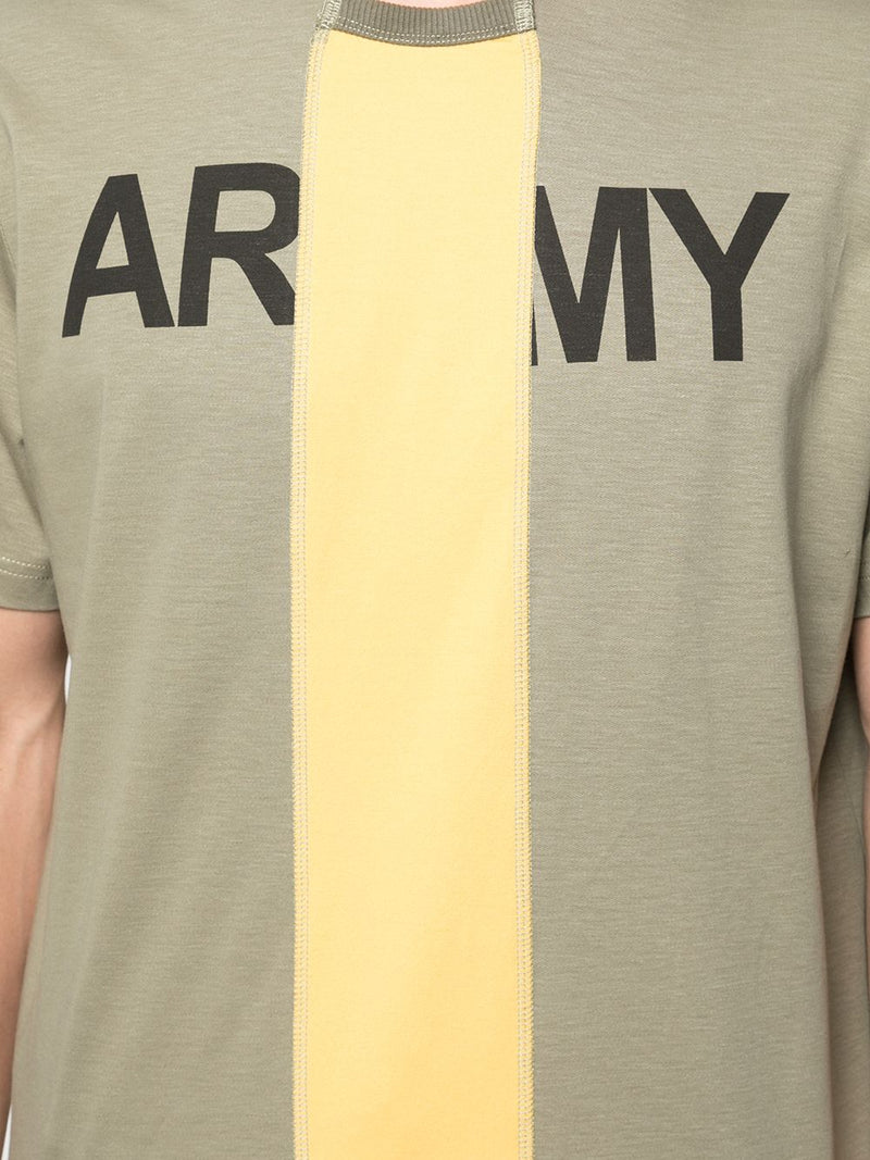 CUT OUT ARMY TEE ARMY GREEN/YELLOW - Mostly Heard Rarely Seen