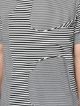 CUT ME UP TEE BLACK/OFF WHITE MIXED STRIPE - Mostly Heard Rarely Seen