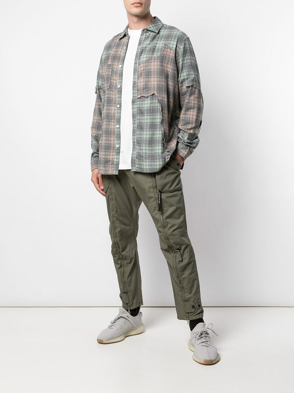 CUT ME UP PLAID SHIRT LT GREEN/CAMEL PLAID - Mostly Heard Rarely Seen