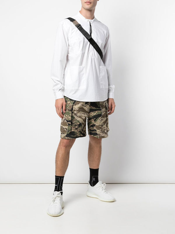 QUARTER ZIP UTILITY SHIRT OFF WHITE - Mostly Heard Rarely Seen