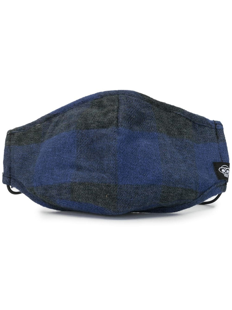 NAVY PLAID MHRS FACE MASK - Mostly Heard Rarely Seen