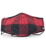 RED PLAID MHRS FACE MASK - Mostly Heard Rarely Seen