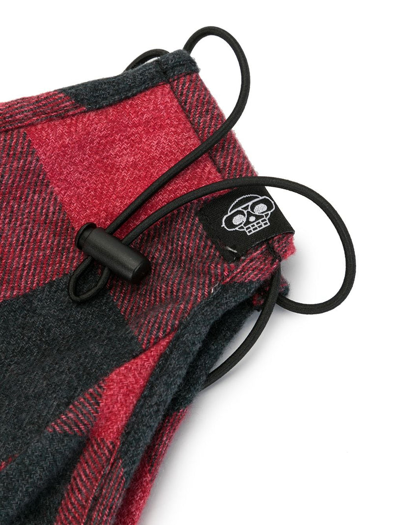 RED PLAID MHRS FACE MASK - Mostly Heard Rarely Seen