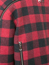 PLAID ZIPPER BOMBER JACKET RED PLAID - Mostly Heard Rarely Seen