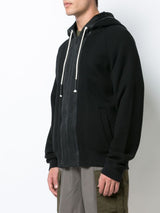 BLACK BRANDED TAPING ZIP UP HOODIE - Mostly Heard Rarely Seen