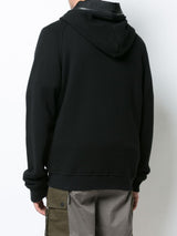 BLACK BRANDED TAPING ZIP UP HOODIE - Mostly Heard Rarely Seen