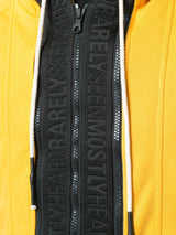 YELLOW BRANDED TAPING ZIP UP HOODIE - Mostly Heard Rarely Seen